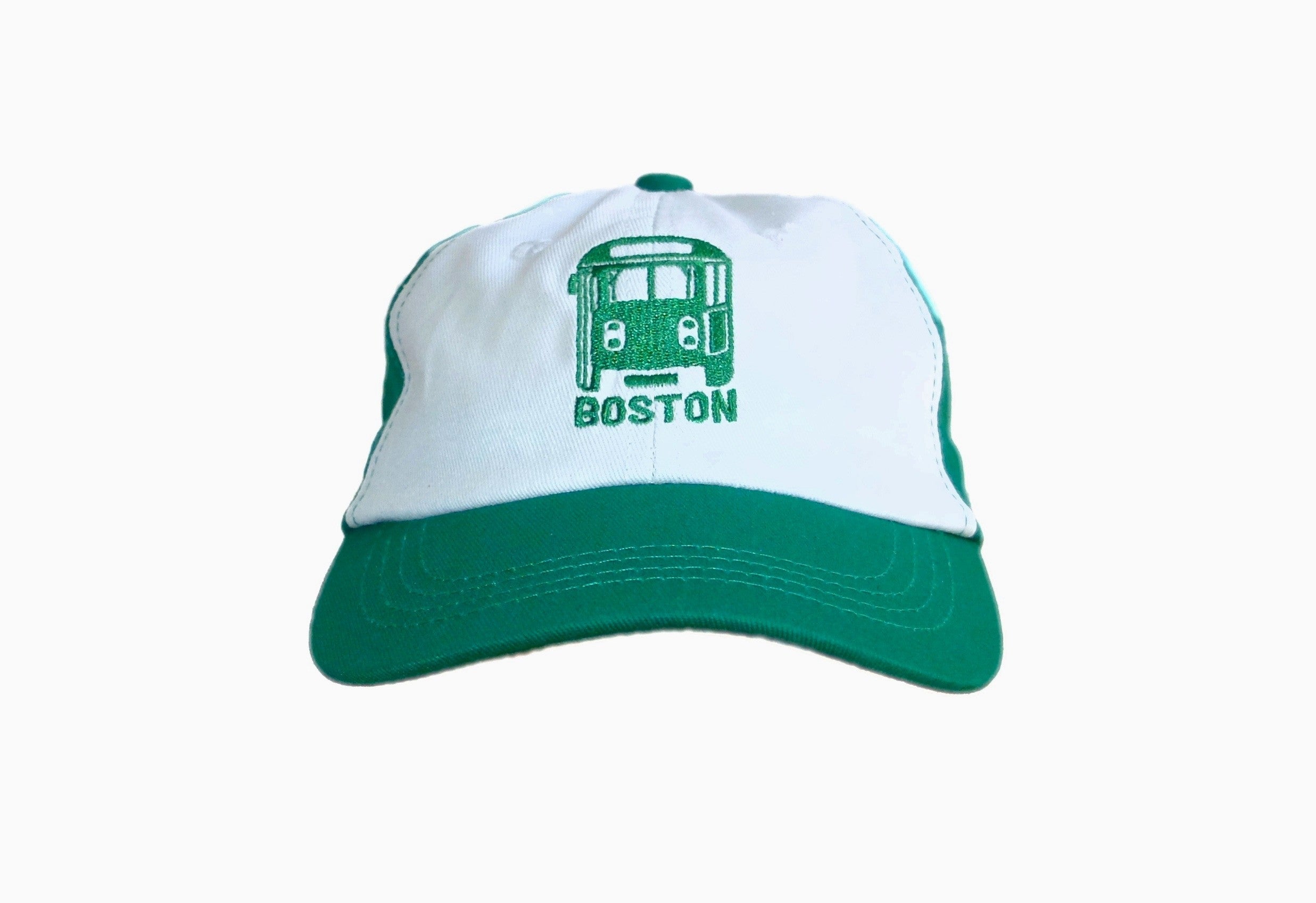 Kids Embroidered Boston MBTA Trolley Hat - Front View